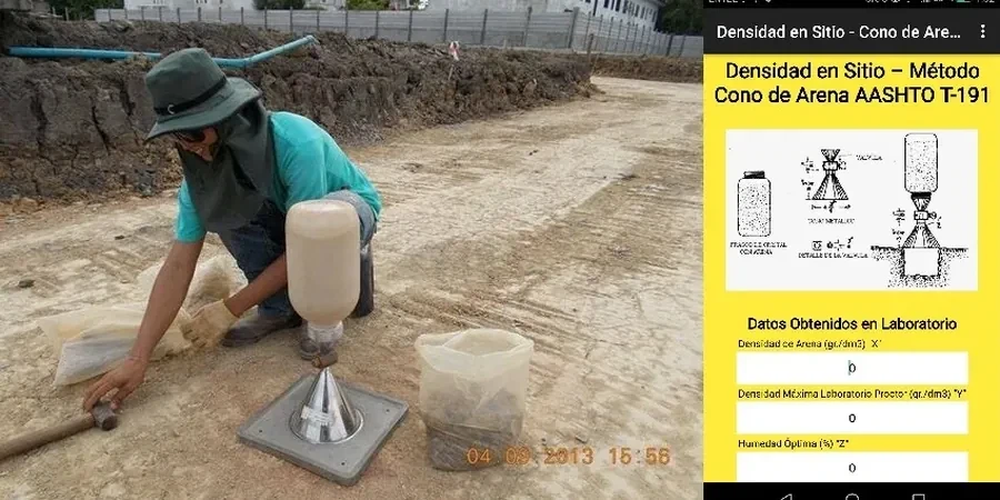 Field Density Testing (Sand Cone Method) on the Central Coast NSW